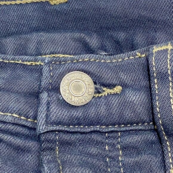 Old Navy Jeans Women 2 Faded Black Ultra High Rise Ankle Raw Fray Hem Button-Fly - Picture 4 of 9